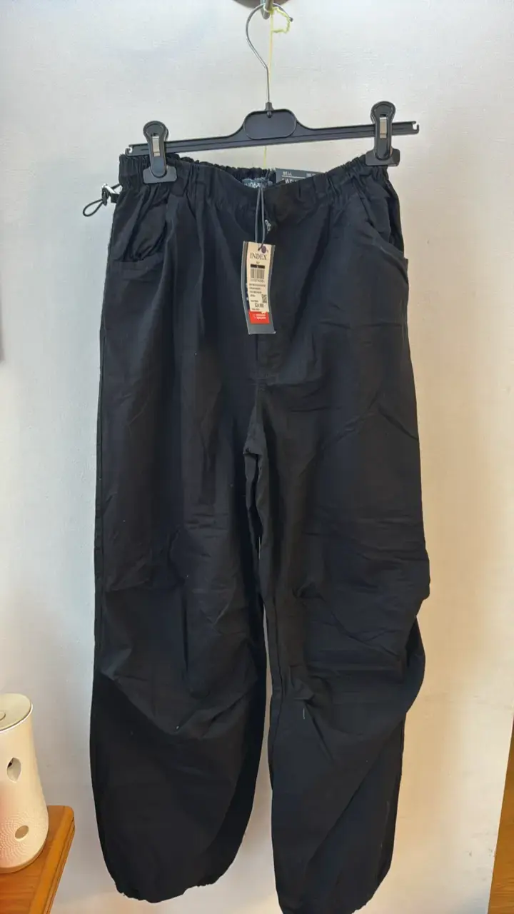 Pantalón negro parachute Index talla L - 2
