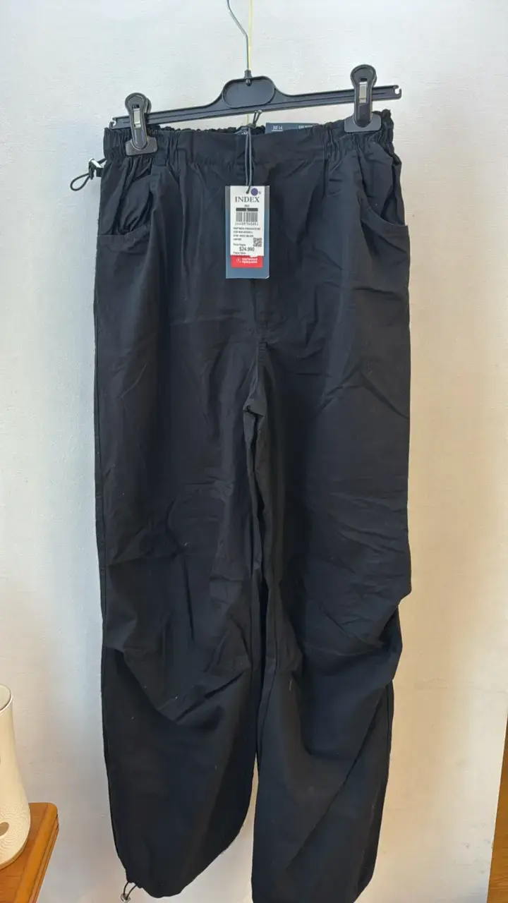 Pantalón negro parachute Index talla L - 3