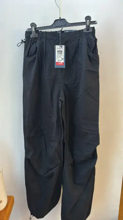 Pantalón negro parachute Index talla L - miniatura 3