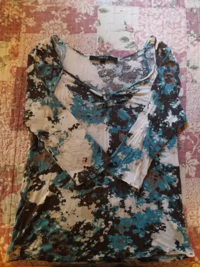Blusa estampada de manga tres cuartos - miniatura 1
