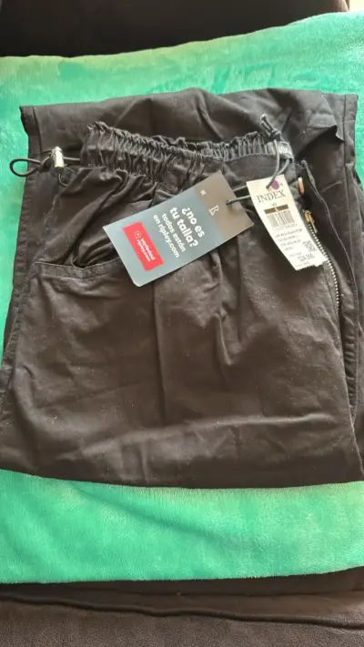 Pantalón negro parachute Index talla L - miniatura 1
