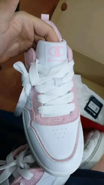 Zapatillas Champion blancas y rosadas para mujer - miniatura 2