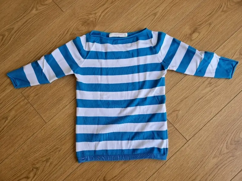 Polera de rayas azul y blanco para mujer - 3