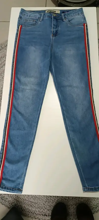 Jeans azul con franjas laterales Americanino - miniatura 1
