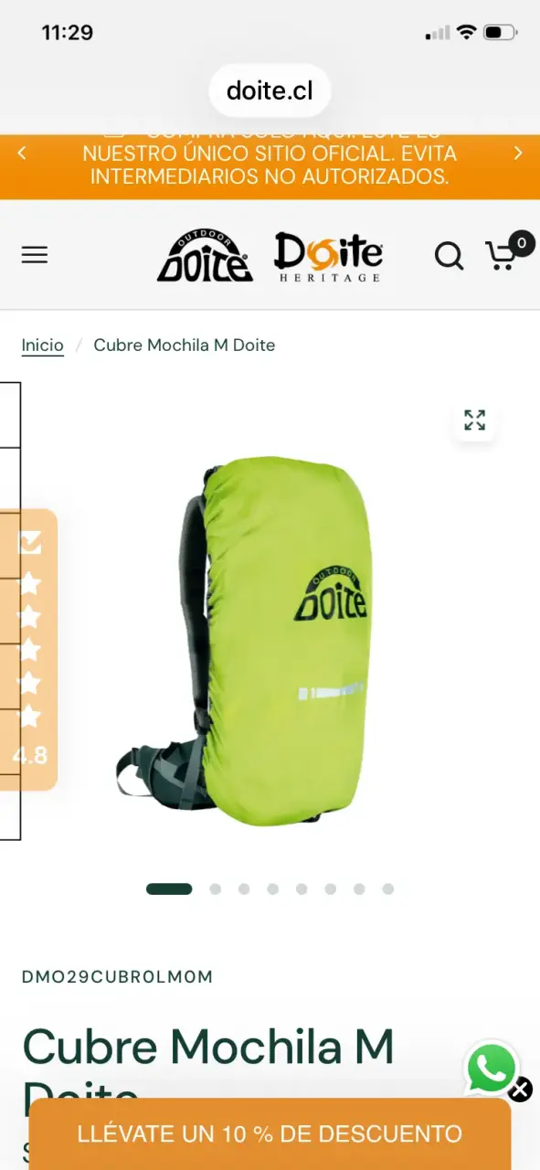 Cubre Mochila Impermeable Doite Verde - 2