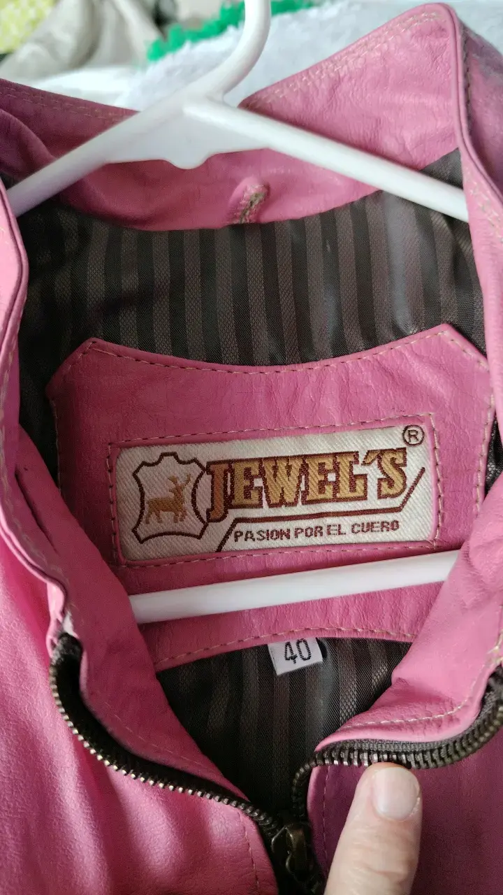Chaqueta de cuero rosa para mujer - 3