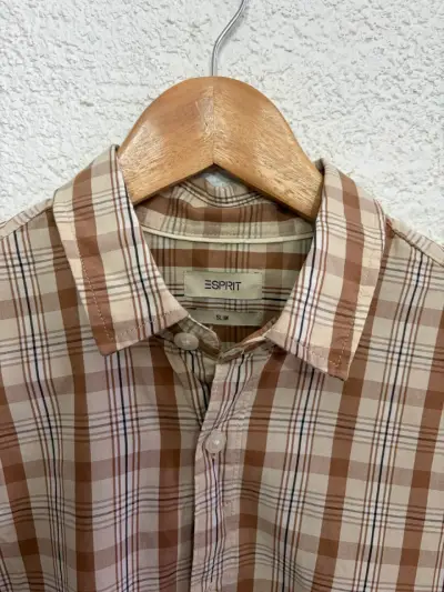 Camisa a cuadros marrón Esprit para hombre - miniatura 1