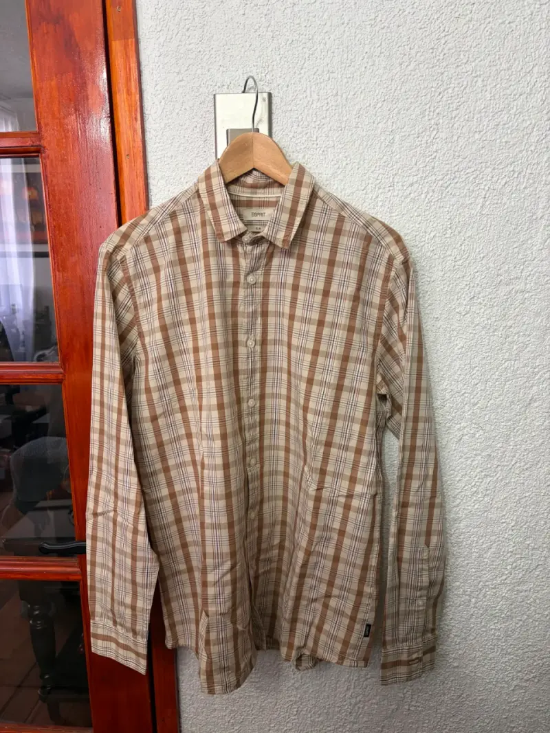 Camisa a cuadros marrón Esprit para hombre - 4