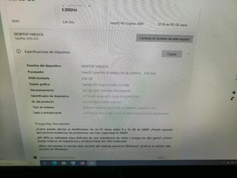 Computador All-in-One Dell OptiPlex 3030 - 3