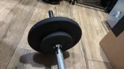 Set de pesas con kettlebells y barra - miniatura 3