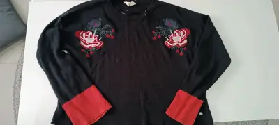 Suéter negro con bordado floral - Americanino - miniatura 1