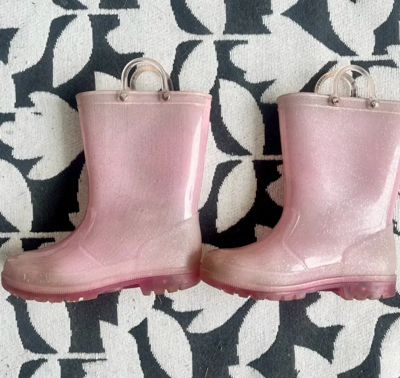 Botas de lluvia t. 31 infantiles rosas con brillo - 1