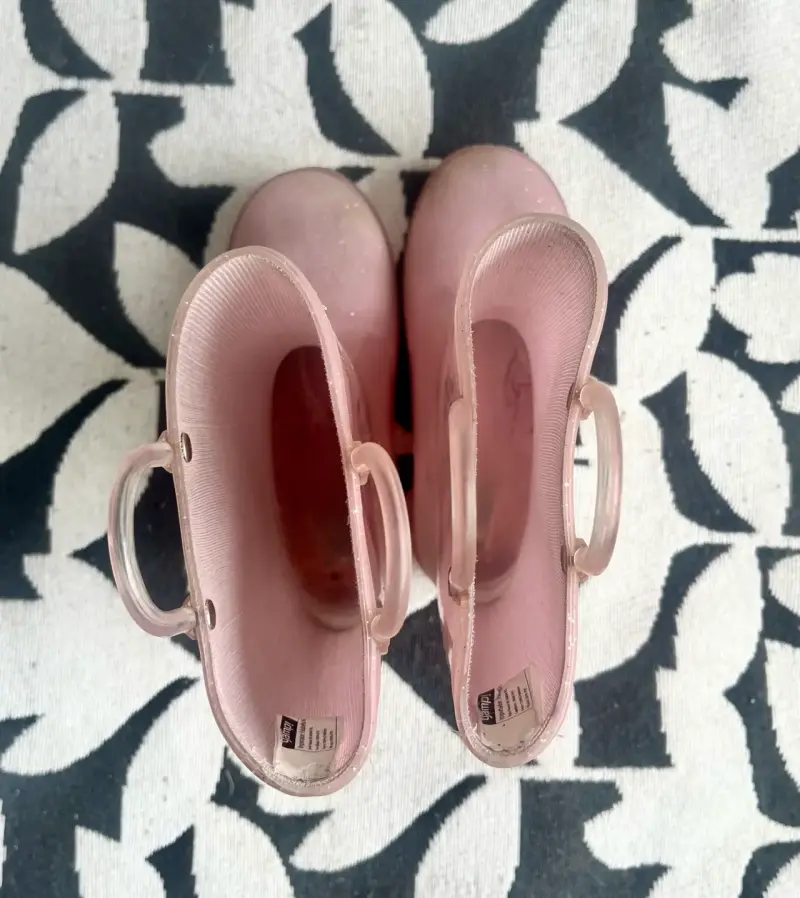 Botas de lluvia t. 31 infantiles rosas con brillo - 3