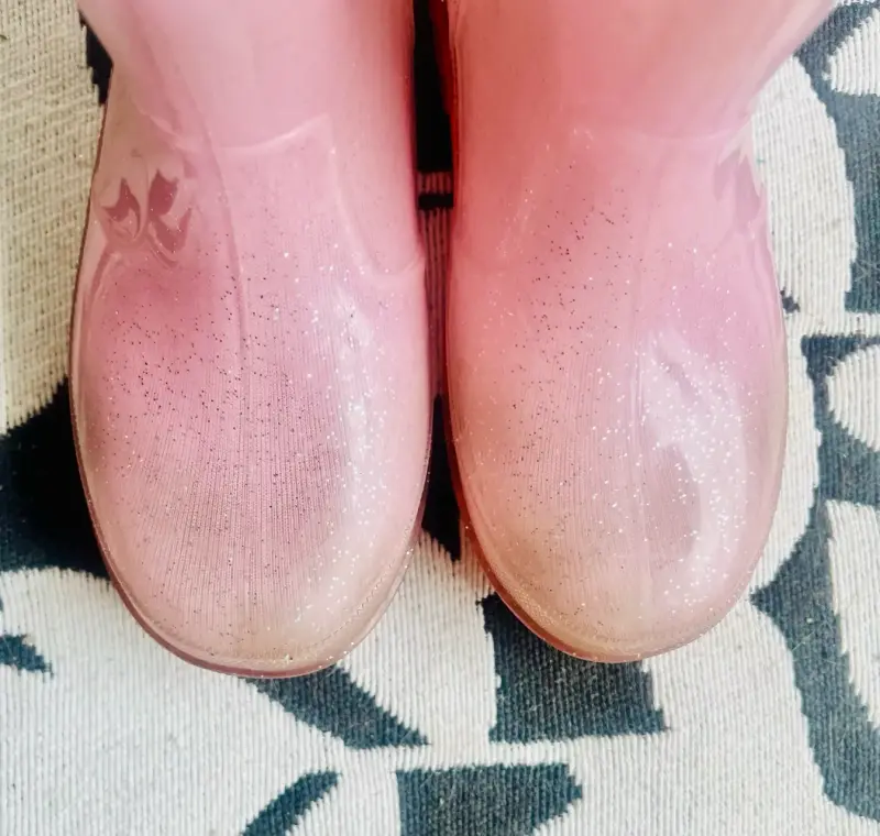 Botas de lluvia t. 31 infantiles rosas con brillo - 4