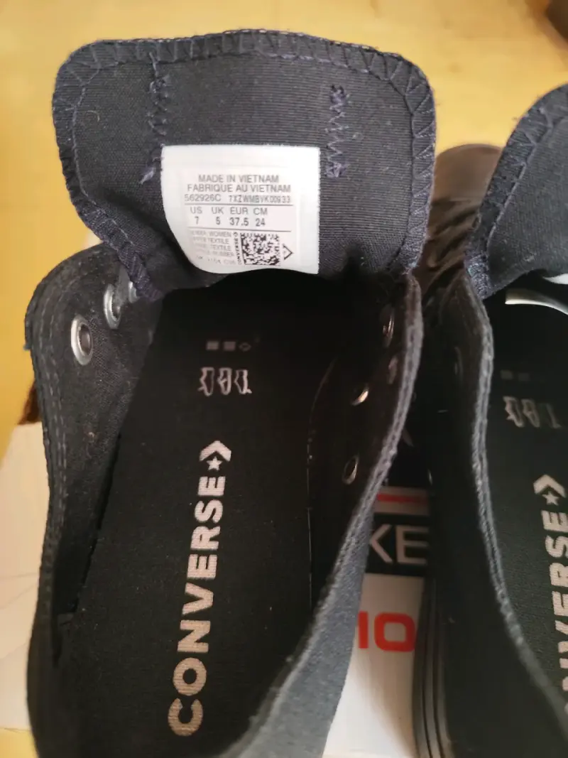 Zapatillas negras Converse All Star unisex - 5
