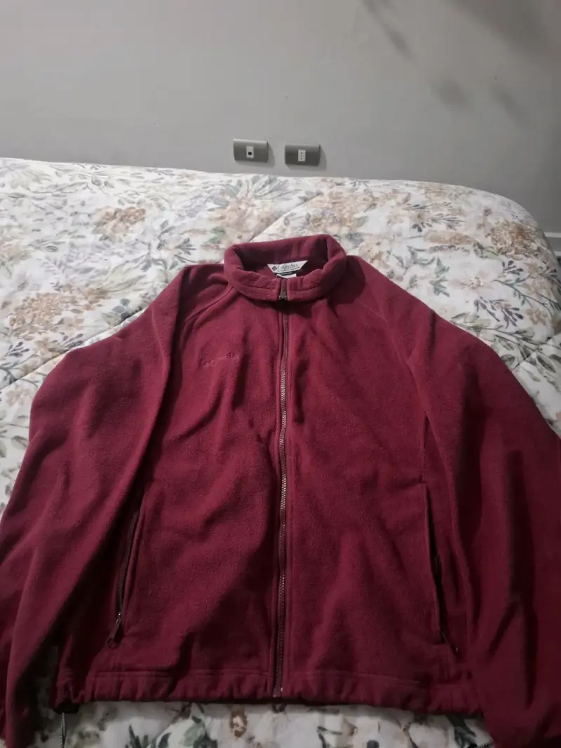 Chaqueta polar Columbia roja para hombre - 1