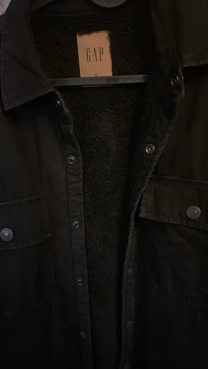 Chaqueta de mezclilla negra GAP para hombre - 3