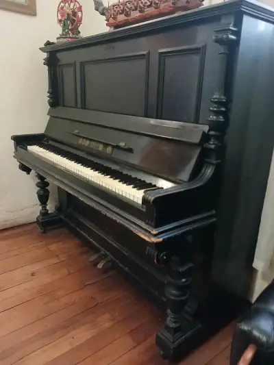 Piano vertical antiguo Linke & Co. Berlín - miniatura 1