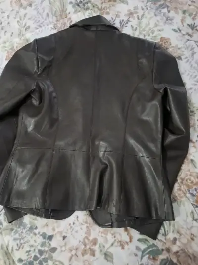 Chaqueta de cuerina - café oscura - talla L - miniatura 2
