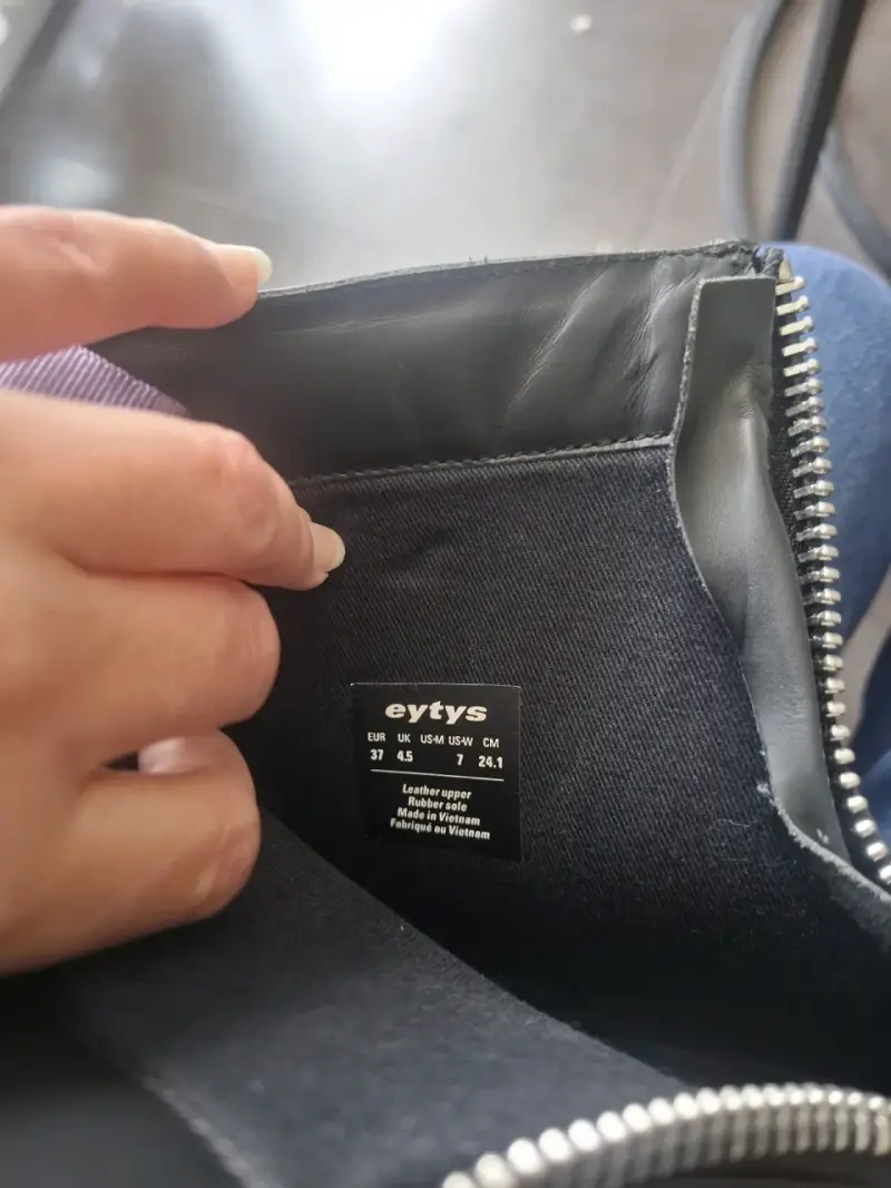 Botas de cuero negro con cierre - Eytys - 4
