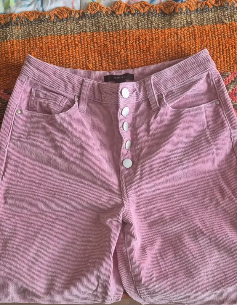 Pantalones de pana rosados Forever 21 - 1