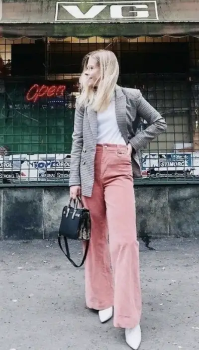 Pantalones de pana rosados Forever 21 - miniatura 3