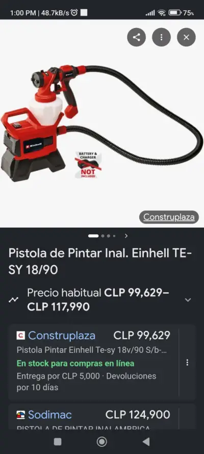 Pistola de pintura Einhell con compresor integrado - miniatura 6