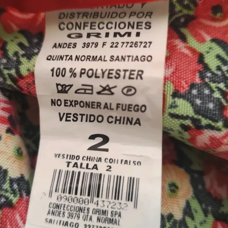 Vestido cueca de niña con flores - 3