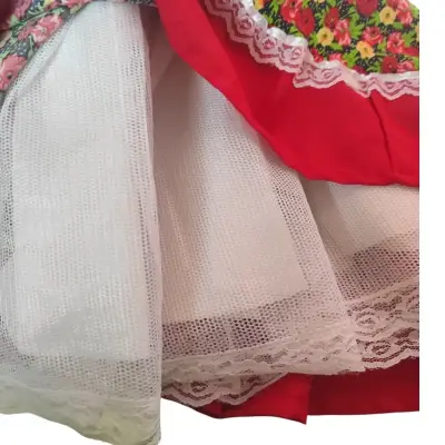 Vestido cueca de niña con flores - miniatura 4