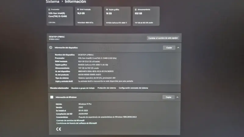 PC Gamer con RTX 4060 Ti Excelente Estado - 3