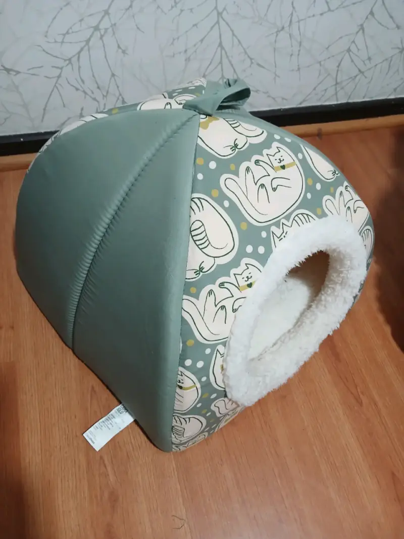 Cama para gato iglú con diseño de gatos - 3