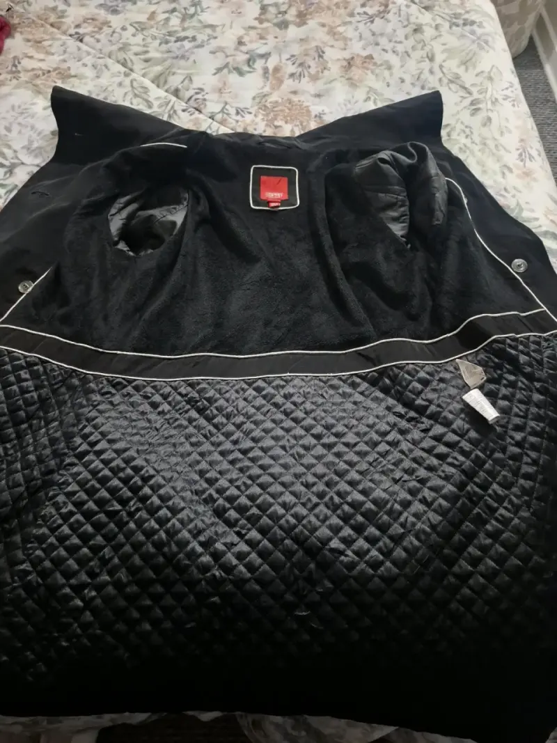 Abrigo negro de mujer Esprit con botones - 2