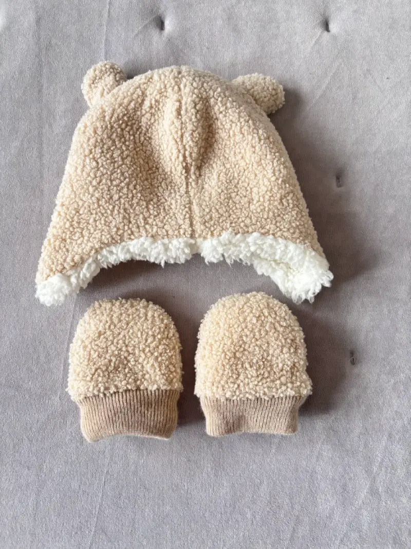 Gorro y mitones de bebé Black & Blue - 2