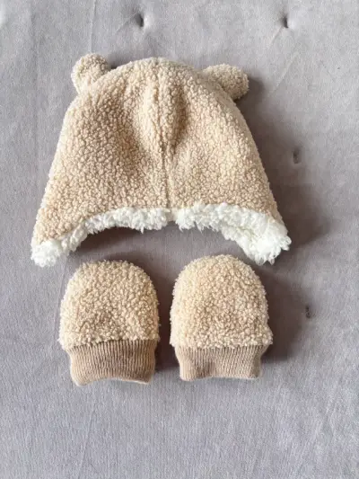 Gorro y mitones de bebé Black & Blue - miniatura 2
