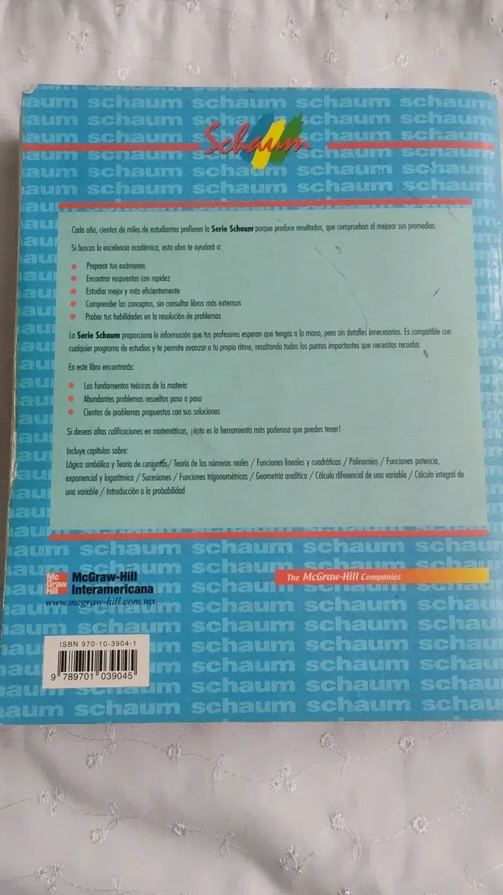Libro Introducción a las Matemáticas Universitarias Schaum - 2