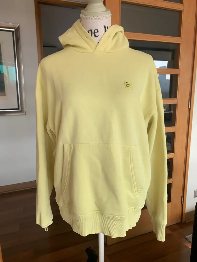 Polerón con capucha amarillo Zara para mujer - 1