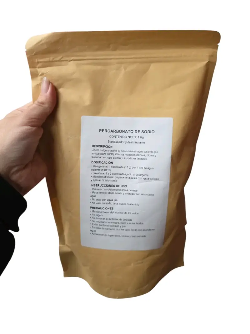 Percarbonato de Sodio 1kg Blanqueador y Desinfectante