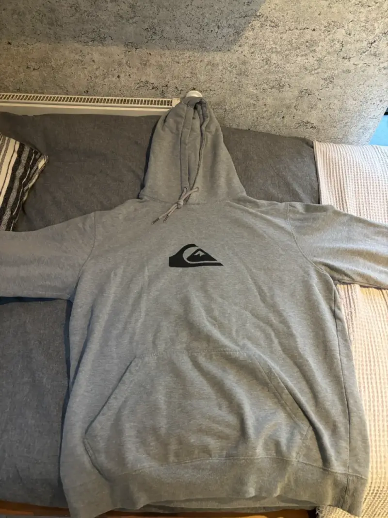 Polerón con capucha gris Quiksilver talla XL - 1