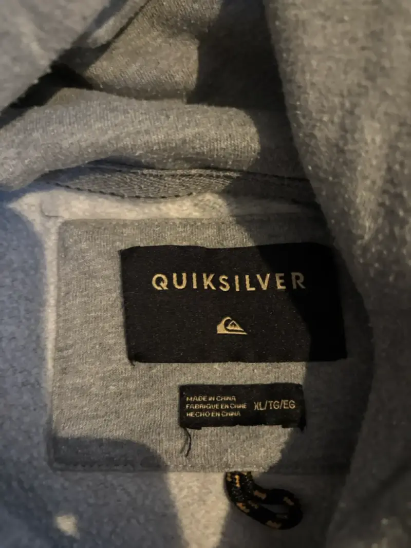 Polerón con capucha gris Quiksilver talla XL - 3