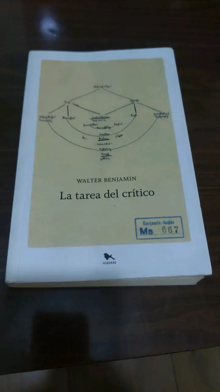 Libro 'La tarea del crítico' de Walter Benjamin