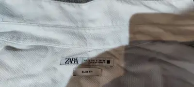 Camisa Blanca Slim Fit Zara Hombre - miniatura 3