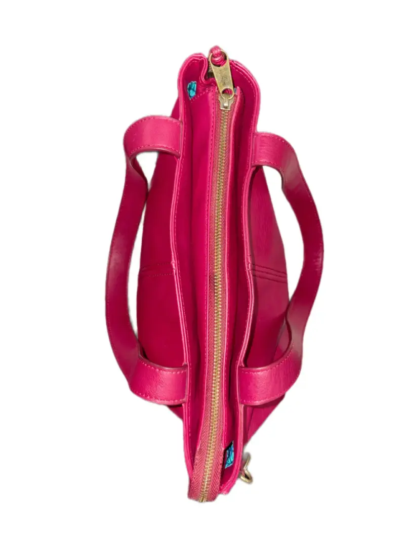 Cartera Kipling de cuero fucsia oscuro con cierre - 3