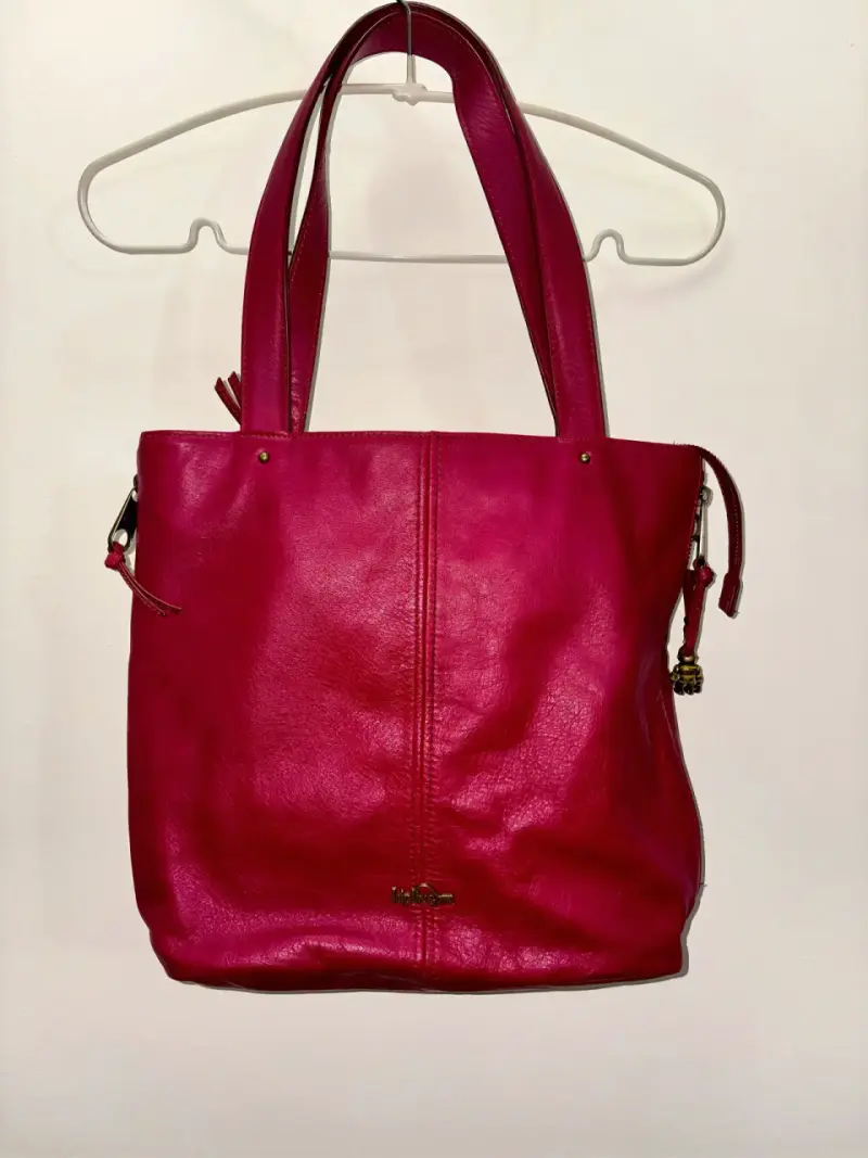 Cartera Kipling de cuero fucsia oscuro con cierre - 5
