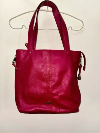 Cartera Kipling de cuero fucsia  oscuro con cierre - miniatura 5