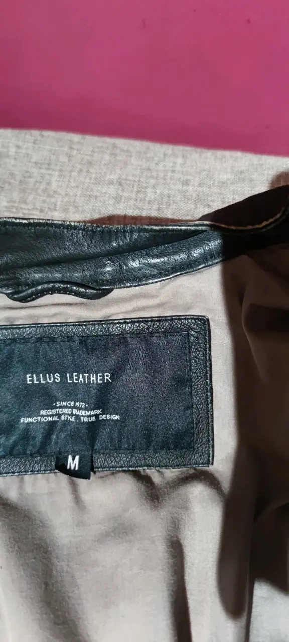 Chaqueta de cuero negra Ellus para hombre - 2