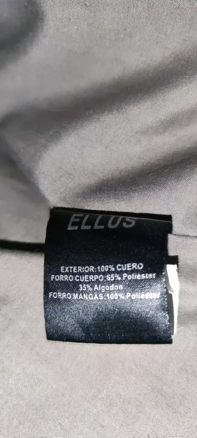 Chaqueta de cuero negra Ellus para hombre - miniatura 3