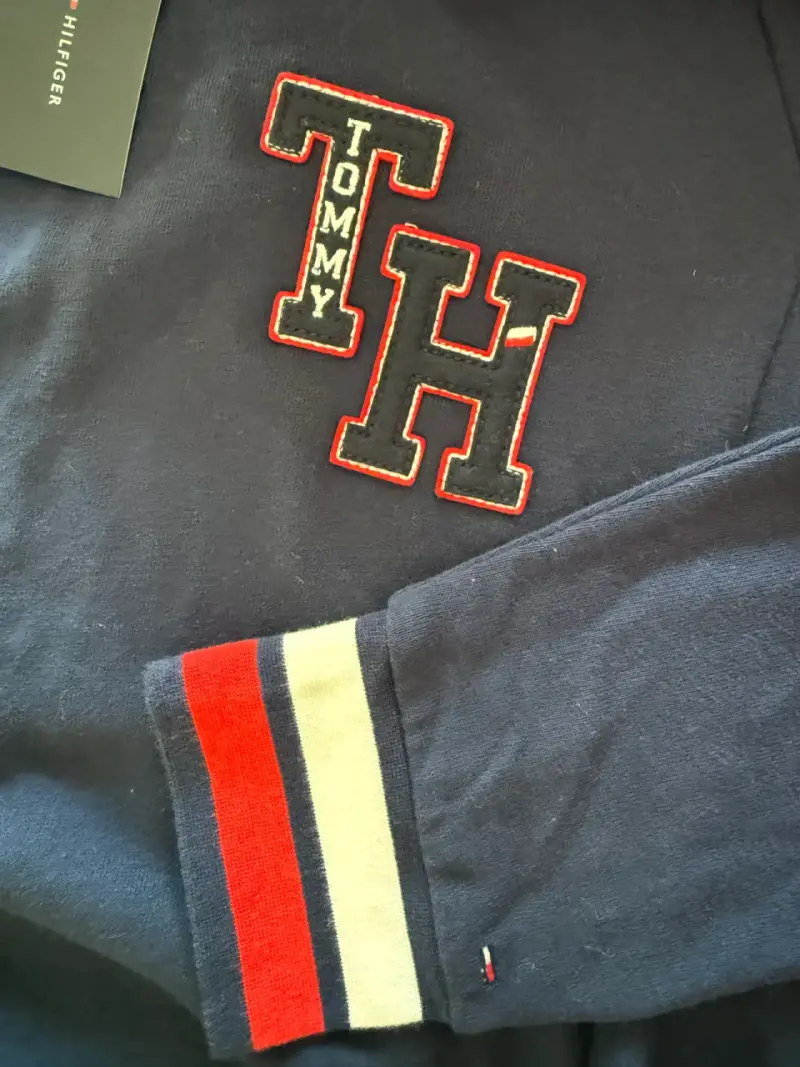 Vestido Tommy Hilfiger azul con detalles rojos - 4