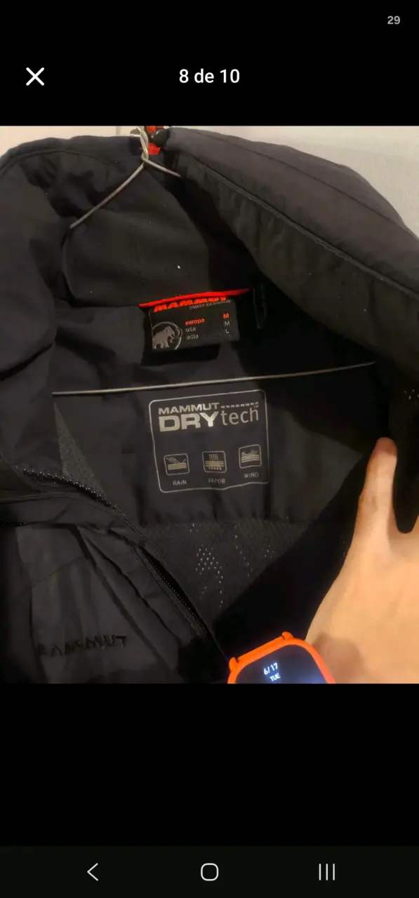 Chaqueta Impermeable Negra Mammut Drytech - 2
