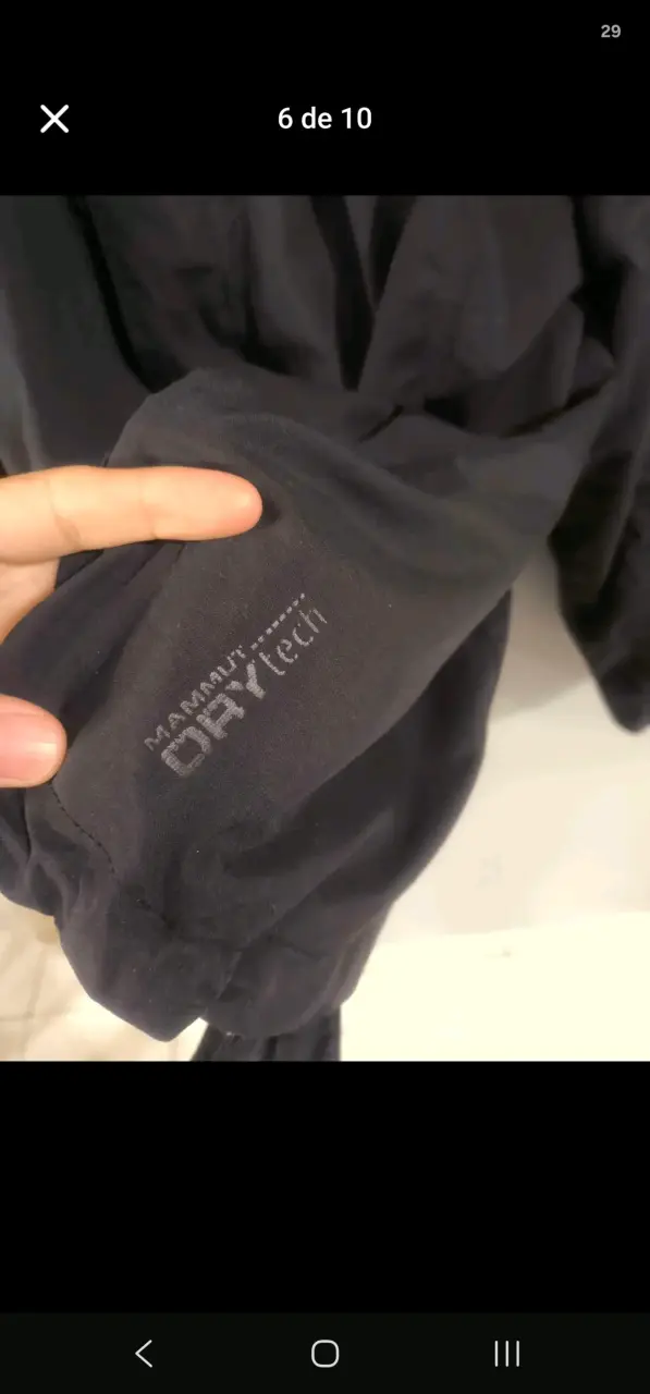 Chaqueta Impermeable Negra Mammut Drytech - 4