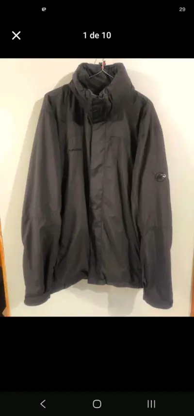 Chaqueta Impermeable Negra Mammut Drytech - miniatura 6